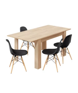 TAVOLO DA PRANZO ESTENSIBILE ROVERE, 140-190X90X78 CM